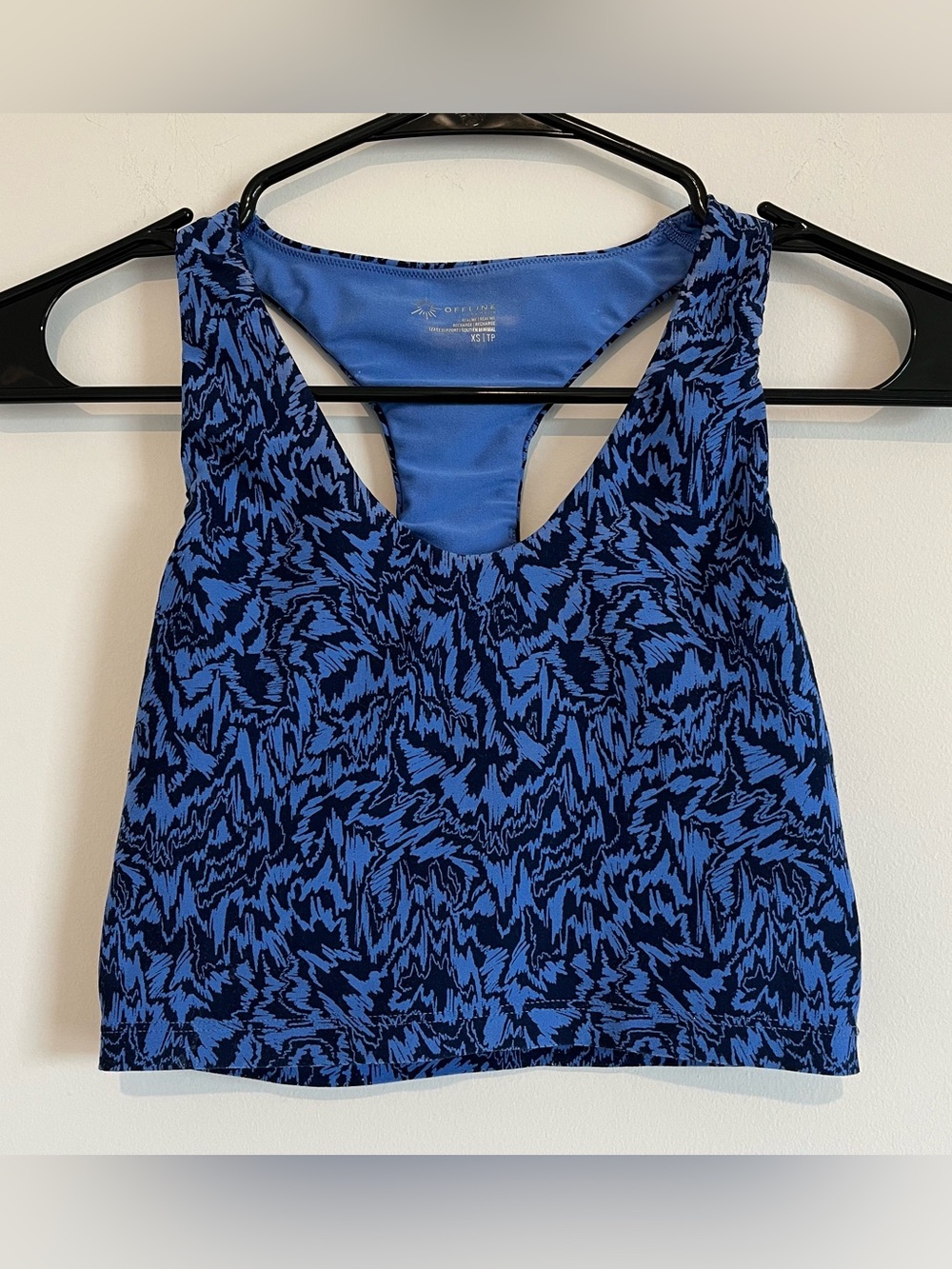 Offline by Aerie Blue And Black Sports Bra Size XS